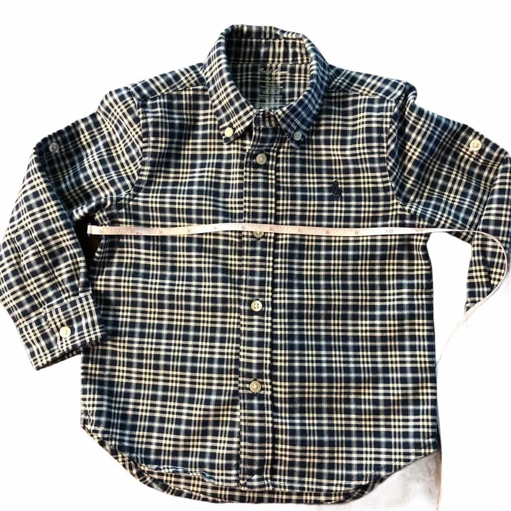 RALPH LAUREN - BOYS 24 MONTHS BLUE PLAID SHIRT